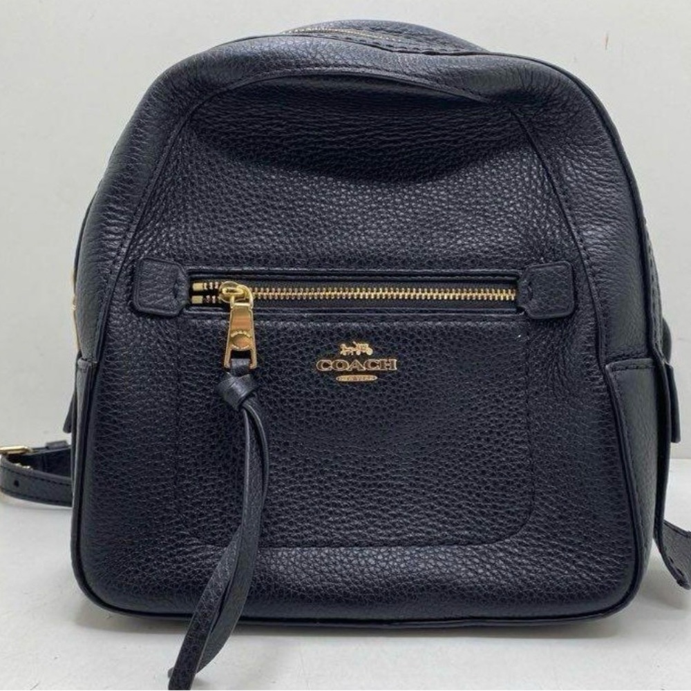 Coach F30530 Andi Black Pebbled Leather Convertible Shoulder Bag Backpack NWT
